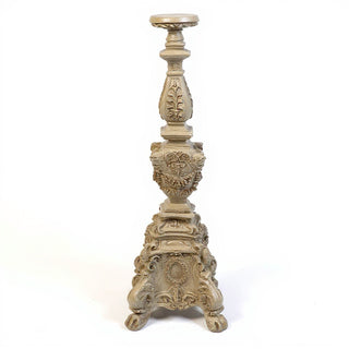 Ornate Candleholder - 33-inch — Gothic Stone finish