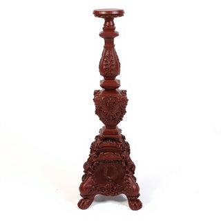 Ornate Candleholder - 33-inch — Rust finish