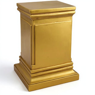 Rectangular Panel Pedestal - 18-inch — Deep Gold finish