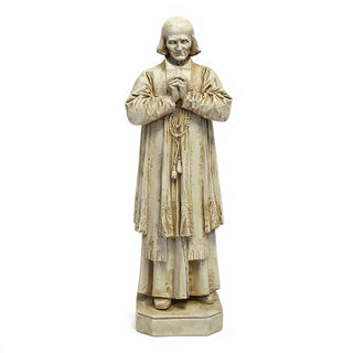 Saint John Vianney Statue - 8-inch — Antique White finish