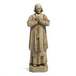 Saint John Vianney Statue - 8-inch — Museum Terracotta finish