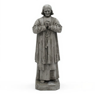 Saint John Vianney Statue - 8-inch — Old Stone finish