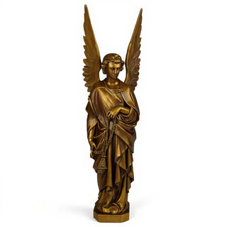 Incense Angel, Left Statue - 96-inch — Bronze finish
