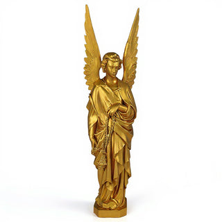 Incense Angel, Left Statue - 96-inch — Deep Gold finish