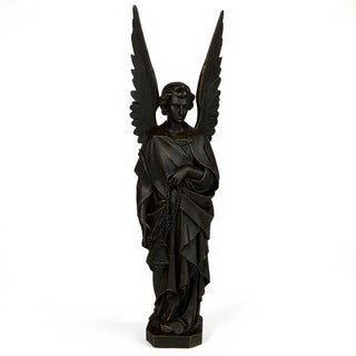 Incense Angel, Left Statue - 96-inch — Iron finish