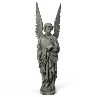 Incense Angel, Left Statue - 96-inch — Old Stone finish