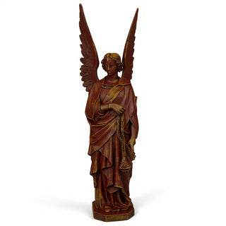 Incense Angel, Right Statue - 96-inch — Rust finish