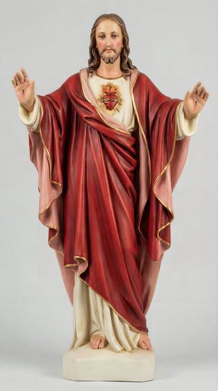 Sacred Heart 26" Statue - 26-inch - Realistic Color - Hand-Painted