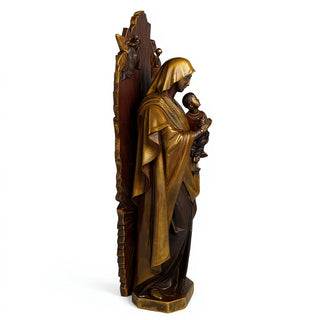 Our Lady of Perpetual Help with Sunburst Statue - 73-inch — Bronze finish