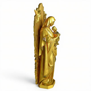Our Lady of Perpetual Help with Sunburst Statue - 73-inch — Deep Gold finish