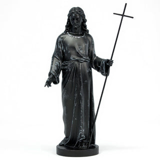 Risen Christ, Without Flag Statue - 39-inch — Dusted Black finish