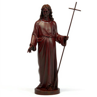 Risen Christ, Without Flag Statue - 39-inch — Rust finish
