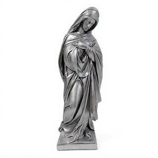 Blessed Mother Statue - 72-inch — Silver finish