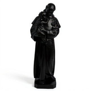 Saint Anthony of Padua with the Christ Child Statue - 67-inch — Flat Black finish