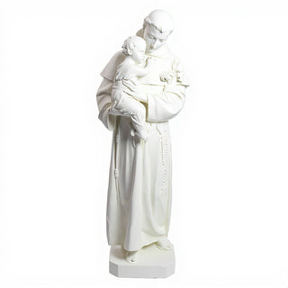 Saint Anthony of Padua with the Christ Child Statue - 67-inch — Flat White finish