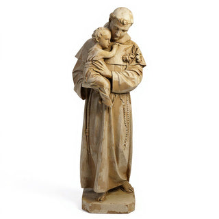 Saint Anthony of Padua with the Christ Child Statue - 67-inch — Museum Terracotta finish