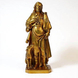 Saint Roch Statue - 48-inch — Antique Gold finish