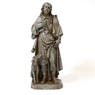 Saint Roch Statue - 48-inch — Antique Stone finish