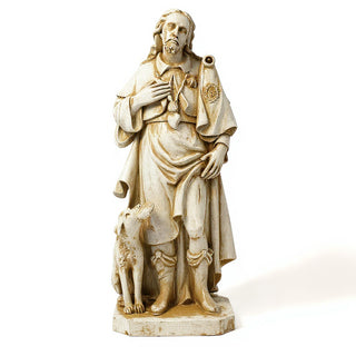 Saint Roch Statue - 48-inch — Antique White finish