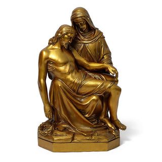 Pieta Statue - 53-inch — Antique Gold finish