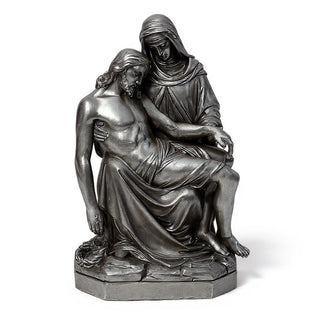 Pieta Statue - 53-inch — Aged Silver finish
