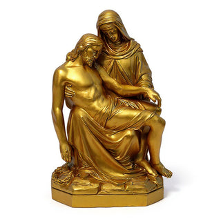 Pieta Statue - 53-inch — Deep Gold finish