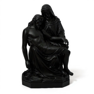 Pieta Statue - 53-inch — Flat Black finish