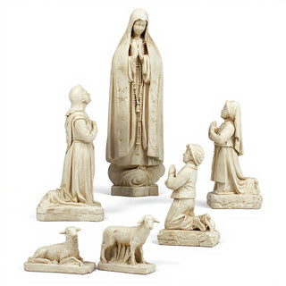 Our Lady of Fatima Statue - 60-inch — Antique White finish