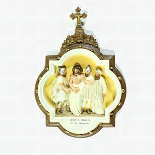 Chapel Wall Plaque Station #10 Statue - 19-inch - Realistic Color - Hand-Painted