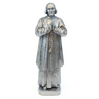Saint John Vianney Statue - 7.5-inch — Silver finish