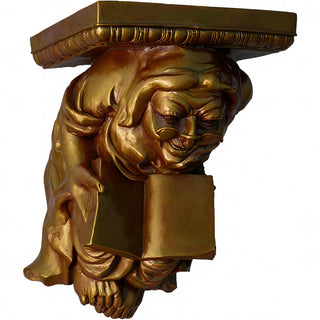 Monk Figure Wall Bracket - 15-inch — Bronze finish