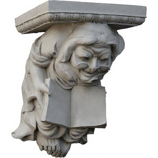 Monk Figure Wall Bracket - 15-inch — Limestone finish