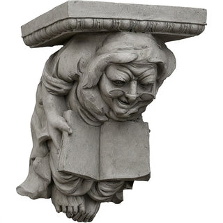 Monk Figure Wall Bracket - 15-inch — Old Stone finish