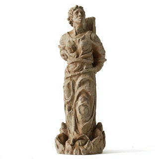 Saint Joan of Arc at the Stake Statue - 13-inch — Gothic Stone finish