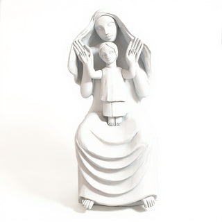 Medieval Mary and Child Statue - 45-inch — Flat White finish