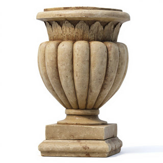 Carved Stadium Urn Planter - 20-inch — Gothic Stone finish