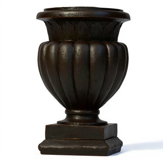 Carved Stadium Urn Planter - 20-inch — Iron finish