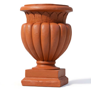 Carved Stadium Urn Planter - 20-inch — Metro finish