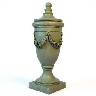 San Marino Finial with Lid - 32-inch — Mossy Green finish