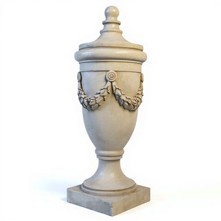 San Marino Finial with Lid - 32-inch — Museum Terracotta finish