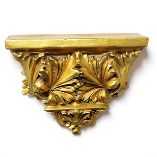 Horizontal Leaf Bracket Wall Bracket — Antique Gold finish