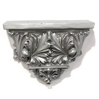 Horizontal Leaf Bracket Wall Bracket — Aged Silver finish