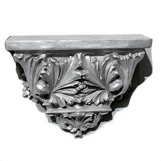 Horizontal Leaf Bracket Wall Bracket — Antique Silver finish