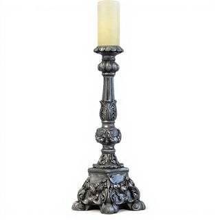 Astaire Candleholder - 22-inch — Aged Silver finish