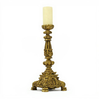 Baroque Candle Holder Candleholder - 20-inch — Antique Gold finish