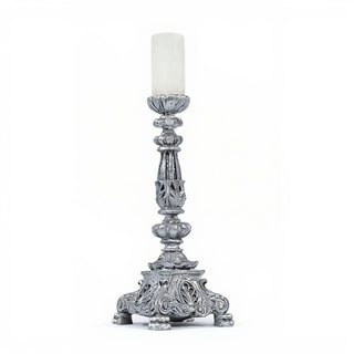Baroque Candle Holder Candleholder - 20-inch — Silver finish