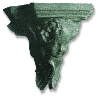Angel Face Bracket, Small Wall Bracket - 7-inch — Green Bronze finish