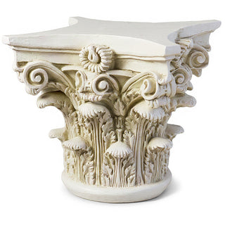 Corinthian Capital — Antique White finish