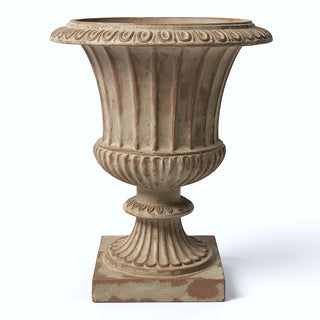 Fluted Urn Planter - 29-inch — Gothic Stone finish