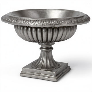 Low Planter — Aged Silver finish